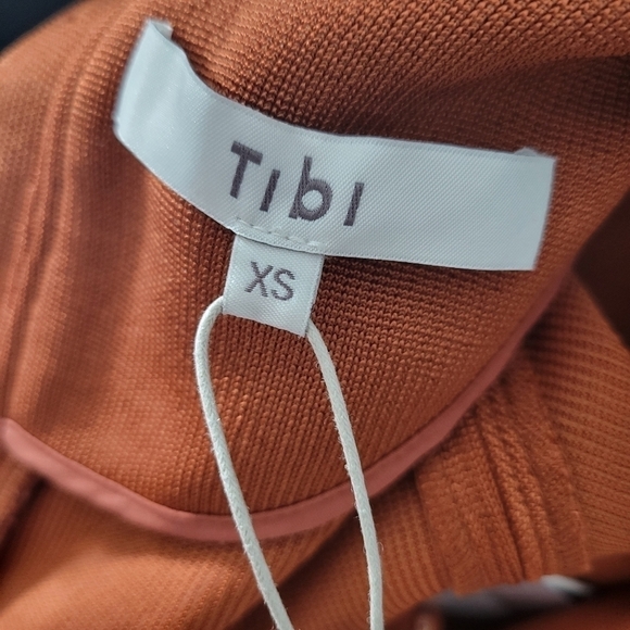 Tibi Rust Orange Crepe Mini Dress NWT - Picture 11 of 15